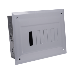 centro de carga para empotrar, 08 polos, 100 a, 1 fase 3 hilos, 120/240 v ac, 60hz