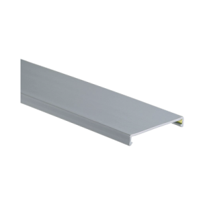 tapa para canaleta ranurada, de 3.25 in de ancho, 1.38 m de largo, color gris