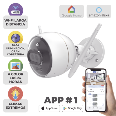 bala ip 2 megapíxel / wi fi / doble lente / colores en oscuridad / deteccion de personas o vehículos / cruce de línea / intrusión a un área / audio de dos vías / luz estroboscópica / sirena / microsd bala ip 2 megapíxel / wi fi / doble lente / colores en oscuridad / deteccion de personas o vehículos / cruce de línea / intrusión a un área / audio de dos vías / luz estroboscópica / sirena / microsd