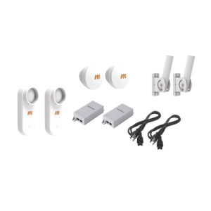 kit de 2 radios c5x con 2 antenas de (16 dbi), rango de frecuencia extendida (4.9 a 6.4 ghz), incluye inyector poe, cable de alimentación y 2 fleximount xl para alineación, distancia de hasta 6 km