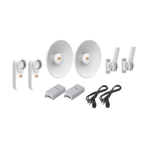 kit de 2 radios c5x / con antena n5 x25 2pack (25 dbi) / frecuencia extendida (4.9 a 6.4 ghz) / incluye inyector poe / cable de alimentación y 2 fleximount xl de / ideal para hasta 10 km