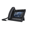 teléfono ip ejecutivo para 6 líneas sip con video conferencia hd720, pantalla multi touch, voz hd y conferencia de 10 vías con soporte para poe