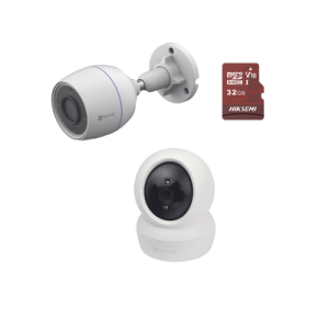 kit de cámaras wifi / incluye 1 pieza c6n para uso en interior / 1 pieza cs h3c para uso en exterior / 1 pza micro sd hs tf e1/32g / detección de movimiento / notificaciones instantáneas
