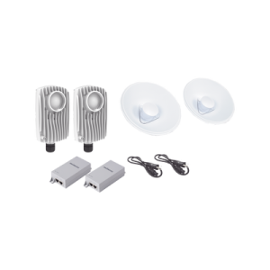 kit de 2 radios c6x con 2 antenas de (20 dbi), rango de frecuencia extendida (5.1 a 6.4 ghz), incluye inyector poe, cable de alimentación y 2 fleximount xl para alineación, distancia de hasta 3 km