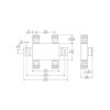 acoplador hibrido 2x2 617 5925mhz 100w 161dbc 4.3 10 ip67