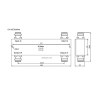 acoplador hibrido 2x2 350 2700mhz 200w 161dbc 4.3 10 ip65