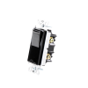 switch un solo polo 15 amp negro nigth