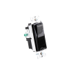 switch un solo polo 15 amp negro nigth