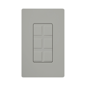 placa de 6 puertos color gris