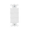 caja de pared para contactos varios, 6 mini espacios.