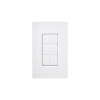 caja de pared para contactos varios, 6 mini espacios.