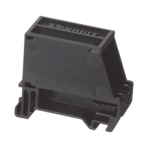 adaptador de 1 puerto, para conectores tipo mini com, montaje en riel din estándar de 35mm, color negro