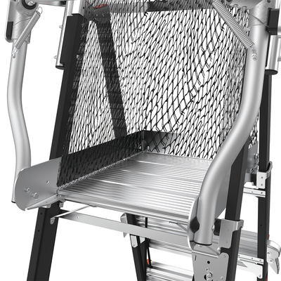 escalera de fibra de vidrio con jaula de 8' 14' (2.44 4.27 m). con ajuste en ruedas (ratchet™ leveler) (sku:18515 817). escalera de fibra de vidrio con jaula de 8' 14' (2.44 4.27 m). con ajuste en ruedas (ratchet™ leveler) (sku:18515 817).