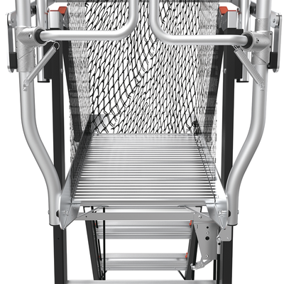escalera de fibra de vidrio con jaula de 8' 14' (2.44 4.27 m). con ajuste en ruedas (ratchet™ leveler) (sku:18515 817). escalera de fibra de vidrio con jaula de 8' 14' (2.44 4.27 m). con ajuste en ruedas (ratchet™ leveler) (sku:18515 817).