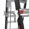 escalera de fibra de vidrio con jaula de 8' 14' (2.44 4.27 m). con ajuste en ruedas (ratchet™ leveler) (sku:18515 817).