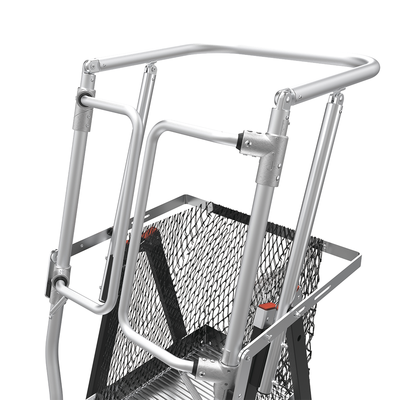 escalera de fibra de vidrio con jaula de 8' 14' (2.44 4.27 m). con ajuste en ruedas (ratchet™ leveler) (sku:18515 817). escalera de fibra de vidrio con jaula de 8' 14' (2.44 4.27 m). con ajuste en ruedas (ratchet™ leveler) (sku:18515 817).