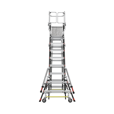 escalera de fibra de vidrio con jaula de 8' 14' (2.44 4.27 m). con ajuste en ruedas (ratchet™ leveler) (sku:18515 817). escalera de fibra de vidrio con jaula de 8' 14' (2.44 4.27 m). con ajuste en ruedas (ratchet™ leveler) (sku:18515 817).