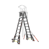 escalera de fibra de vidrio con jaula de 8' 14' (2.44 4.27 m). con ajuste en ruedas (ratchet™ leveler) (sku:18515 817).