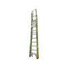 escalera fija de 8' (2.4m) de fibra de vidrio con jaula y peldaños de aluminio. (sku:19708 146).