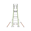 escalera fija de 8' (2.4m) de fibra de vidrio con jaula y peldaños de aluminio. (sku:19708 146).