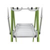 escalera fija de 8' (2.4m) de fibra de vidrio con jaula y peldaños de aluminio. (sku:19708 146).