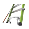 escalera fija de 8' (2.4m) de fibra de vidrio con jaula y peldaños de aluminio. (sku:19708 146).
