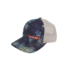 gorra color azul y blanco con logo simrad