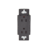 tomacorriente, receptaculo convencional 120v, 15a, color negro.