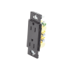 tomacorriente, receptaculo convencional 120v, 15a, color negro.