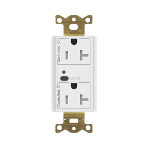 receptáculo inalámbrico lutron vive / 20 a, control inteligente en los 2 conectores.