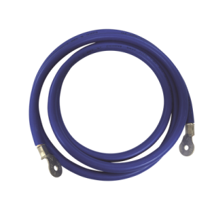 cable para baterías, 2.2 m azul calibre 2 awg con terminales de ojo en ambos extremos