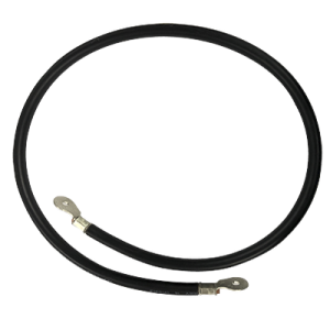 cable para baterías, 1 m, negro, calibre 2 awg con terminales de ojo en ambos extremos