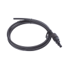 cable fotovoltaico 1.5 m, negro, calibre 10 awg con terminal mc4 h en un extremo