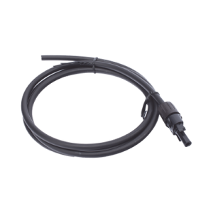 cable fotovoltaico 1.5 m, negro, calibre 10 awg con terminal mc4 h en un extremo
