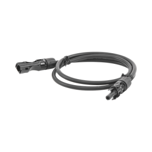 cable fotovoltaico 1 m, negro, calibre 10 awg con terminales mc4 en ambos extremos
