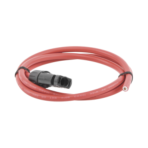 cable fotovoltaico, 1 m, rojo, calibre 10 awg con terminal mc4 m en un extremo