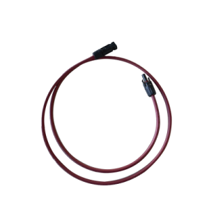 cable fotovoltaico, 1 m, rojo, calibre 10 awg con terminal mc4 m en ambos extremos