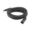 cable fotovoltaico 2.5 m, negro, calibre 10 awg con terminales mc4 en ambos extremos