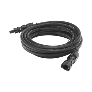 cable fotovoltaico 2.5 m, negro, calibre 10 awg con terminales mc4 en ambos extremos