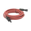 cable fotovoltaico, 2.5 m, rojo, calibre 10 awg con terminal mc4 m en ambos extremos