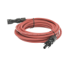 cable fotovoltaico, 2.5 m, rojo, calibre 10 awg con terminal mc4 m en ambos extremos