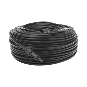 cable fotovoltaico 100 m, negro, calibre 10 awg con terminales mc4 en ambos extremos