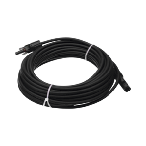 cable fotovoltaico 50 m, negro, calibre 10 awg con terminales mc4 en ambos extremos