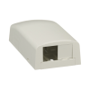 caja de montaje en superficie, para 2 módulos mini com, color blanco mate