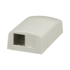 caja de montaje en superficie, para 2 módulos mini com, color blanco mate