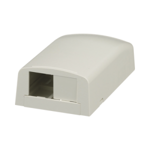 caja de montaje en superficie, para 2 módulos mini com, color blanco mate