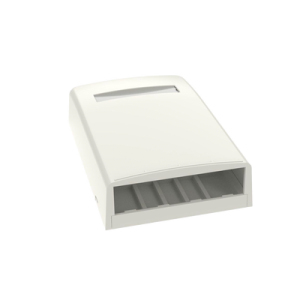 caja de montaje en superficie, para 4 módulos mini com, color blanco mate