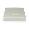 caja de montaje en superficie, con accesorio para resguardo de fibra Óptica, para 6 módulos mini com, color blanco mate