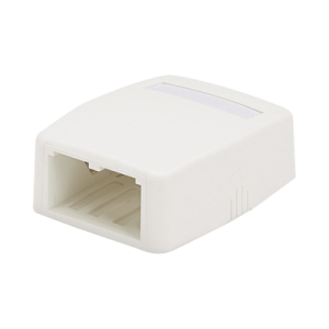 caja de montaje en superficie, para 2 módulos mini com, color blanco mate