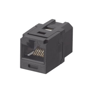módulo acoplador rj45 a rj45, mini com, categoría 6, color negro